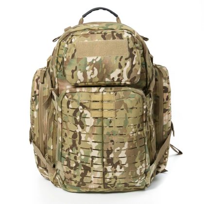 Akmax MIL Medium Rucksack MOLLE Tactical Assault Backpack, 3 Day Pack for Camping, Hiking, Bug Out, Multicam Camo