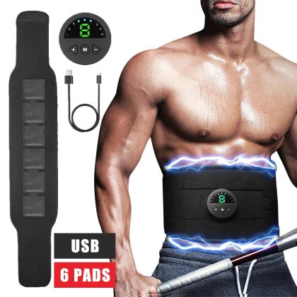 EMS Electric Abdominal Body Slimming Belt – Unisex Muscle Stimulator Massager for Fitness and Weight Loss